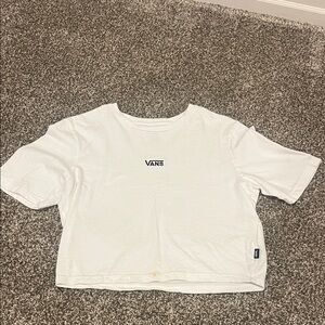 Vans Classic cropped White Tee size XS